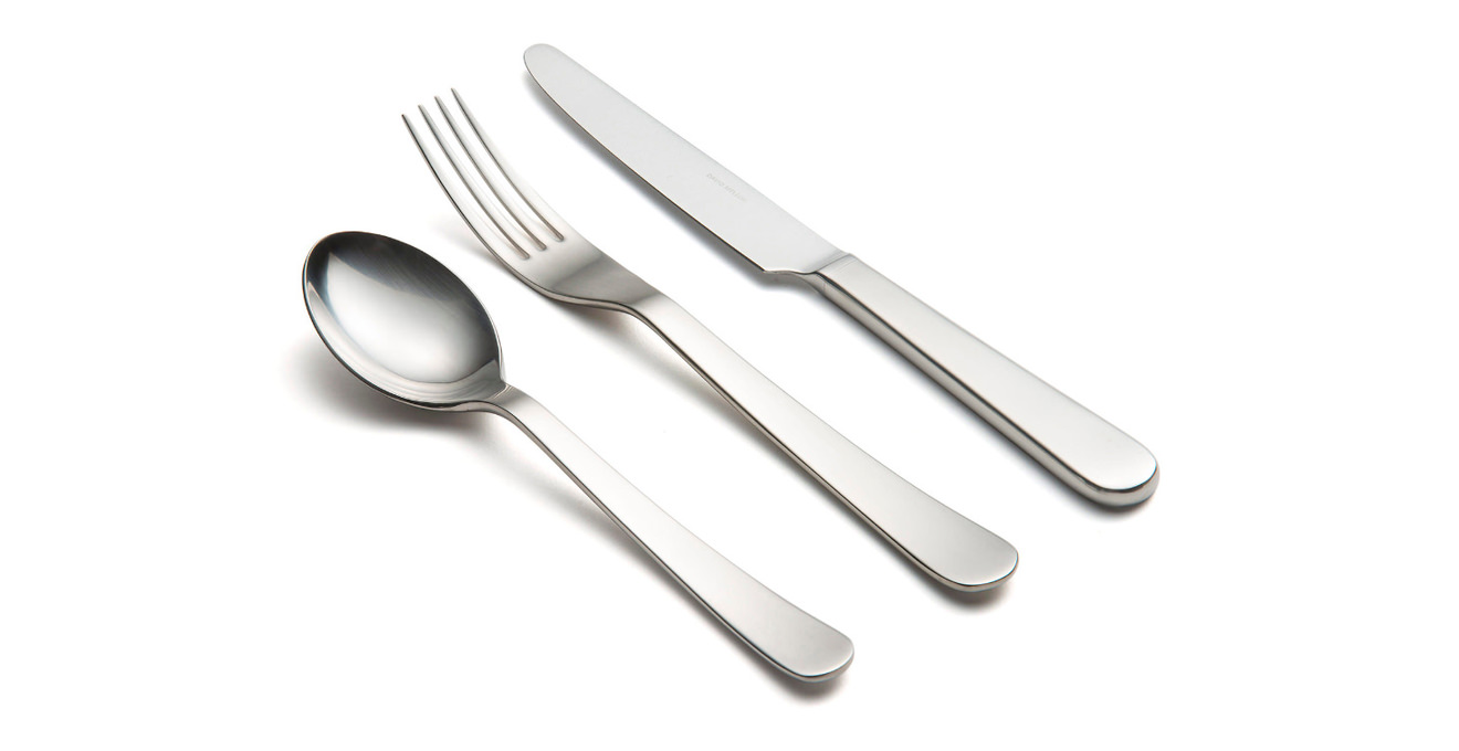 Chelsea cutlery viewed from the side.