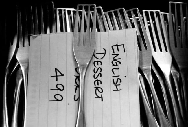 Fork blanks in storage.