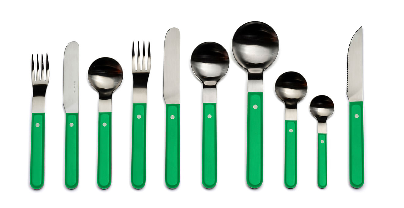 The complete Pavilion green range shown in a line.